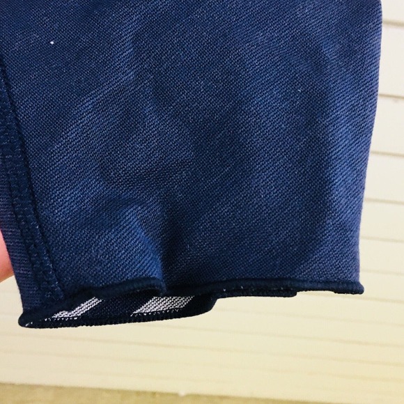 Womens S Lynn Ritchie Leggings Reversible Navy Blue Gray Striped 29"‎ Inseam New - Picture 8 of 8